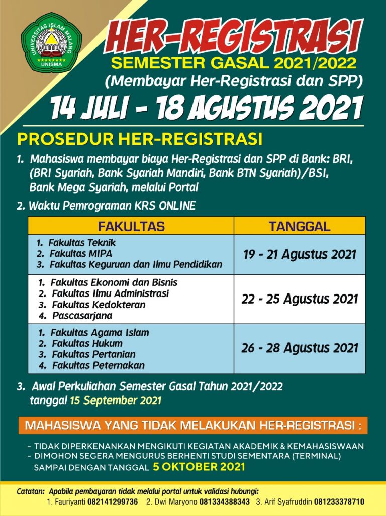 HER-REGISTRASI SEMESTER GASAL 2021/2022