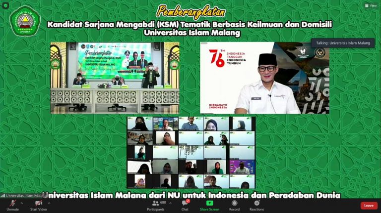 Menparekaf RI dan Gubernur Jawa Timur Membuka Acara Pemberangkatan Kandidat Sarjana Mengabdi (KSM) Tematik Edisi Covid-19