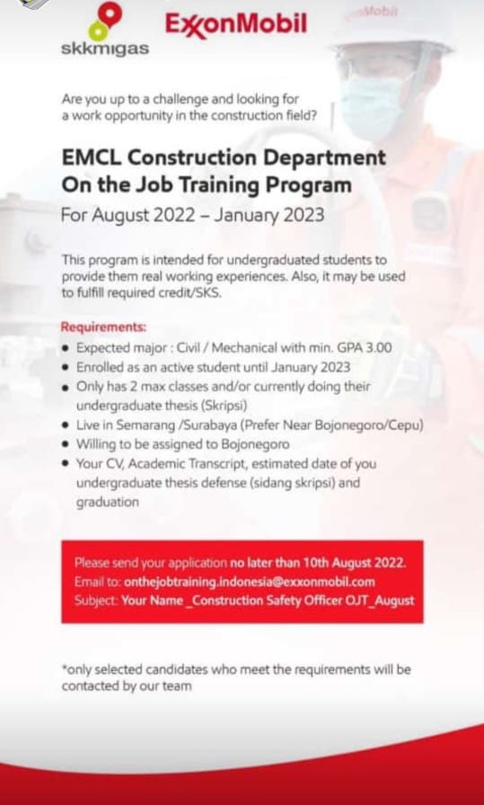 EMCL Construction Department On the Job Training Program